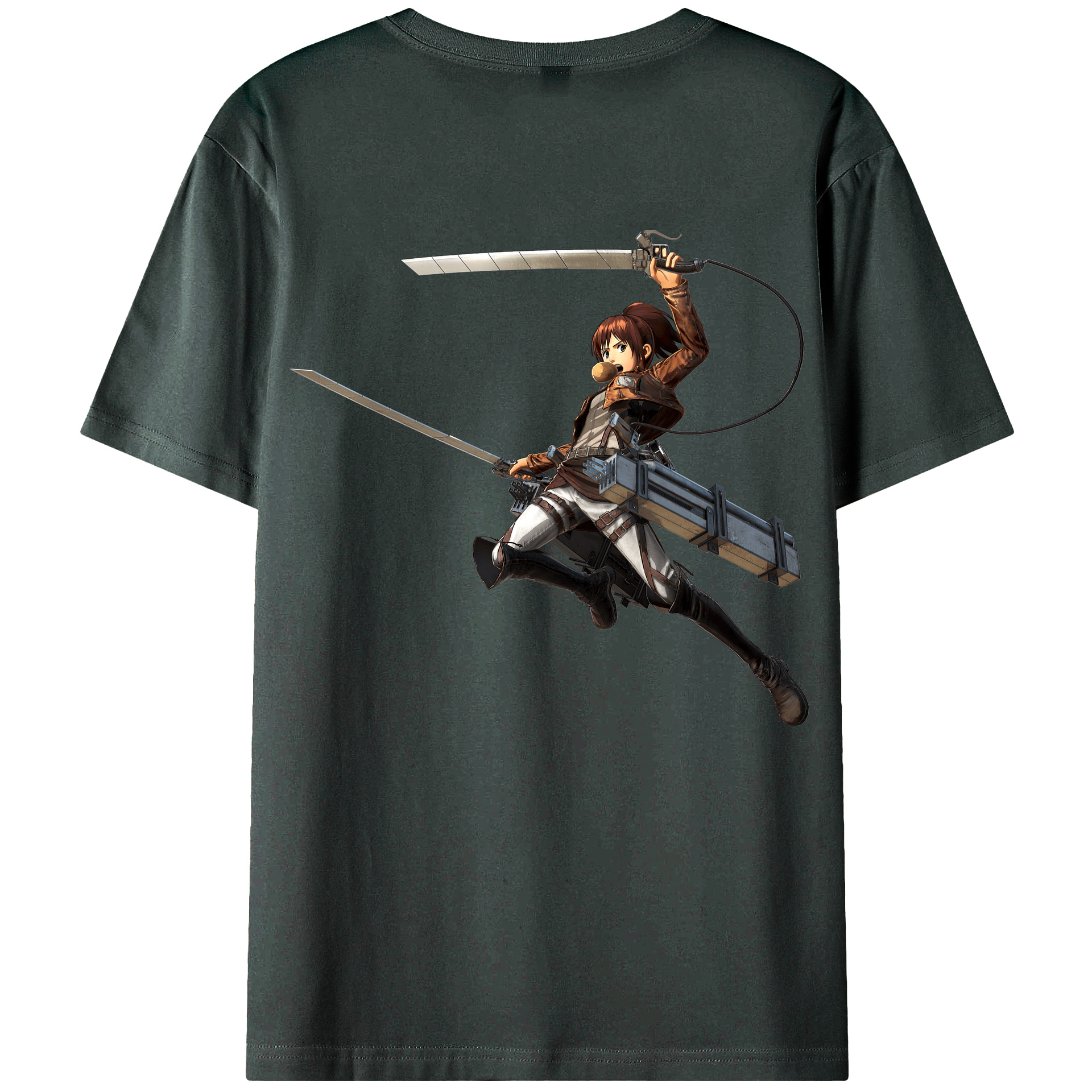 （画像用） 進撃の巨人 サシャ·ブラウス Attack on Titan Sasha Blaus 綿100％ メンズ半袖Tシャツ（バックプリント） 通気性